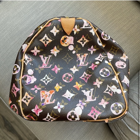 Louis Vuitton Watercolor Aquarelle Brown Speedy 35 - Picture 3 of 10